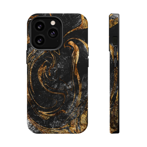 Golden Liquid Marble - MagSafe Cases iPhone 13 Pro Matte - phone cases