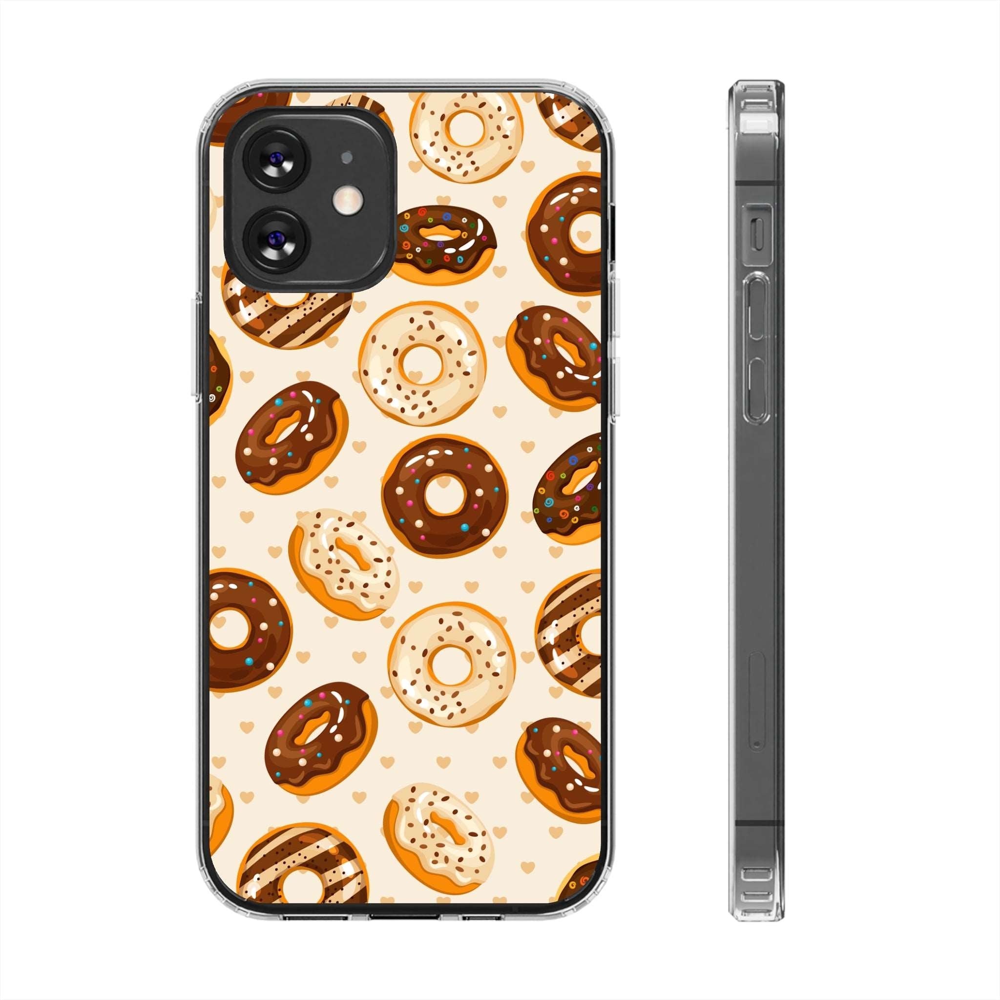 Chocolate Donuts - iPhone Clear Cases iPhone 12 Without gift packaging - phone cases