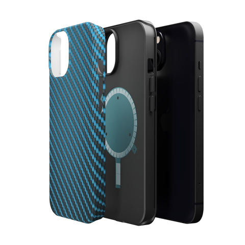 Blue carbon fiber - MagSafe Cases - phone cases