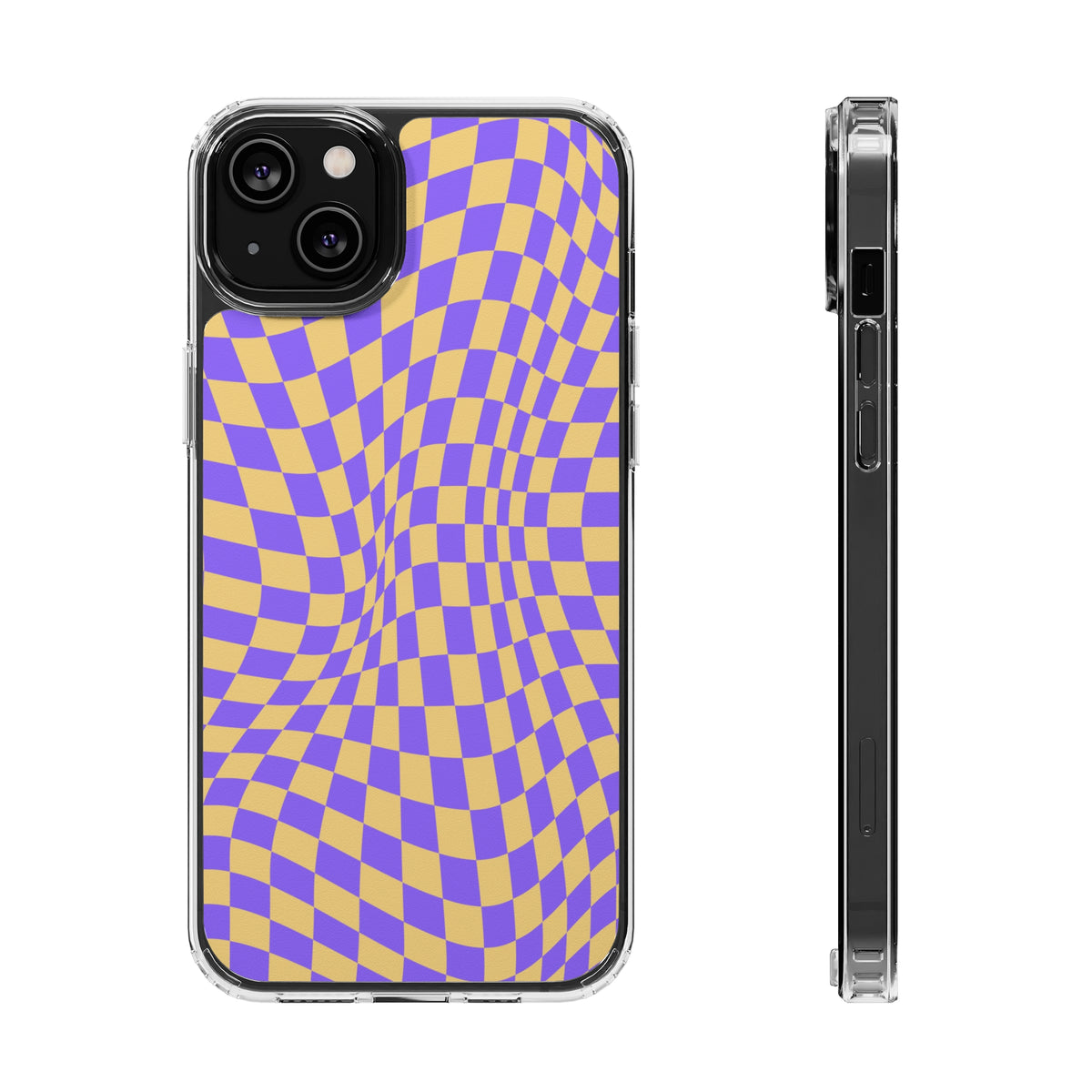 checkerboard - iPhone Clear Cases iPhone 14 Plus Without gift packaging - phone cases