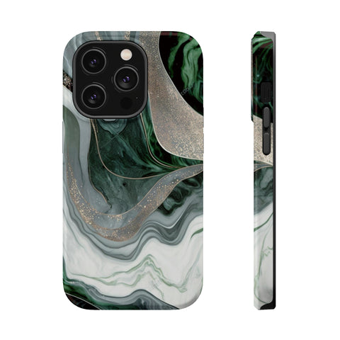 Green Marble - MagSafe Cases iPhone 14 Pro Glossy - phone cases