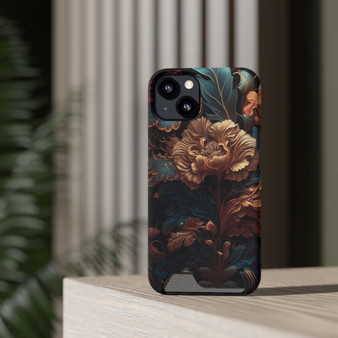 Dark floral - Card Holder Cases - phone cases