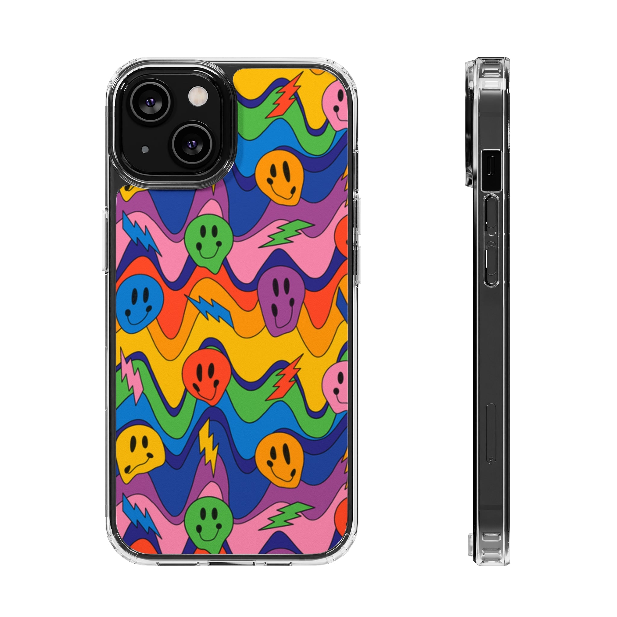 Groovy Smiley - iPhone Clear Cases iPhone 14 Without gift packaging - phone cases