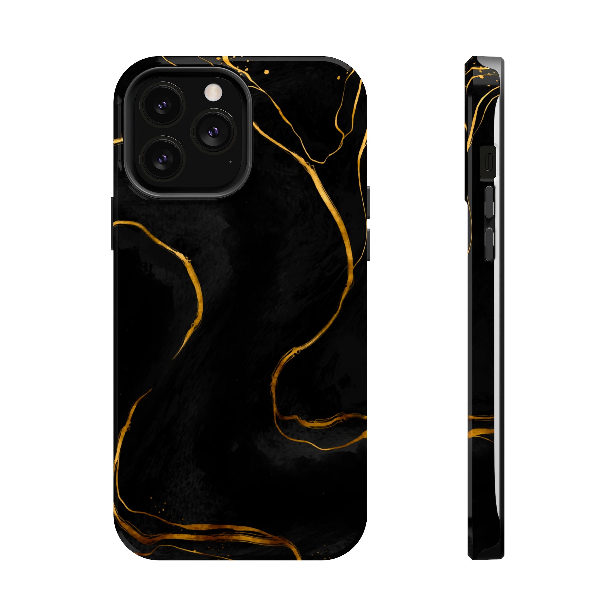 Black Cheetah Golden Marble - MagSafe Cases iPhone 13 Pro Max Glossy - phone cases