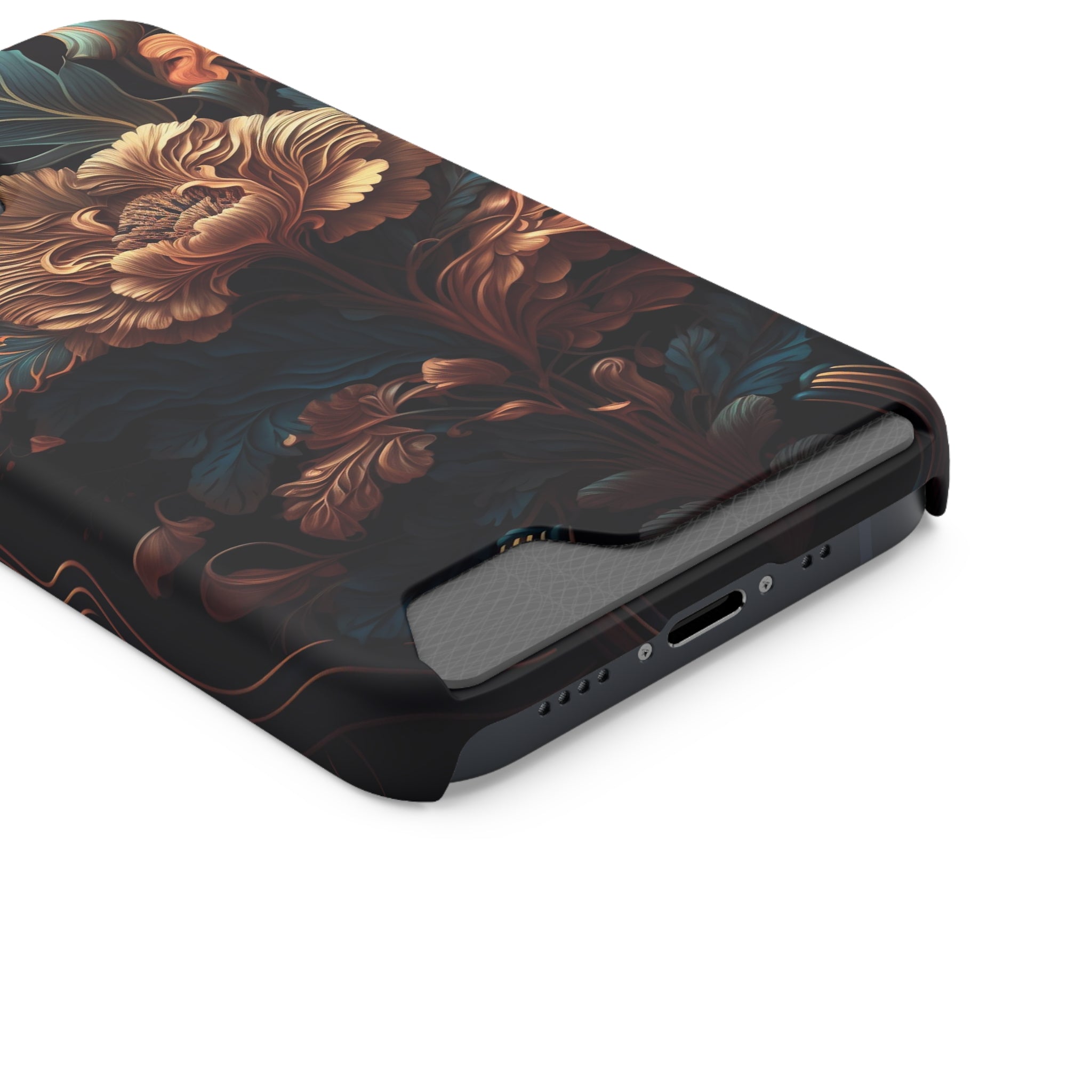 Dark floral - Card Holder Cases - phone cases