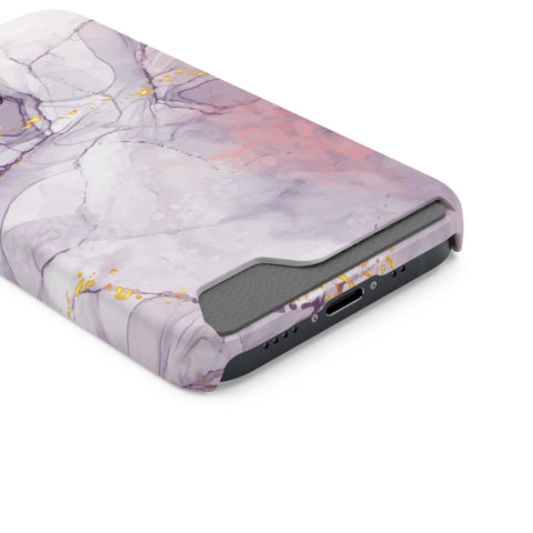 White Liquid Marble - Card Holder Cases - phone cases