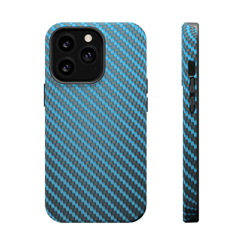 Blue carbon fiber - MagSafe Cases iPhone 13 Pro Matte - phone cases