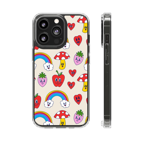 Rainbow With Fruits - iPhone Clear Cases iPhone 13 Pro Without gift packaging - phone cases