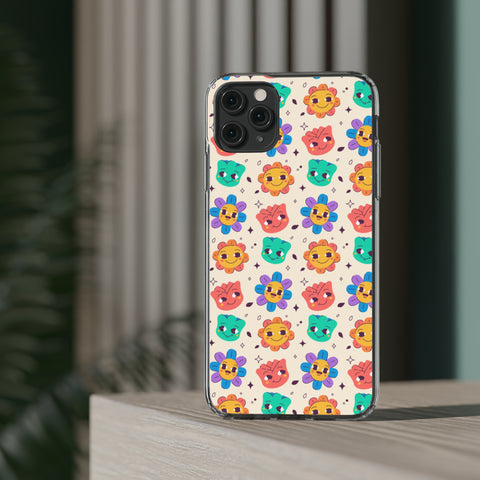 Face Floral - iPhone Clear Cases - phone cases