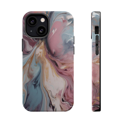 Liquid colored marble - MagSafe Cases iPhone 13 Mini Glossy - phone cases