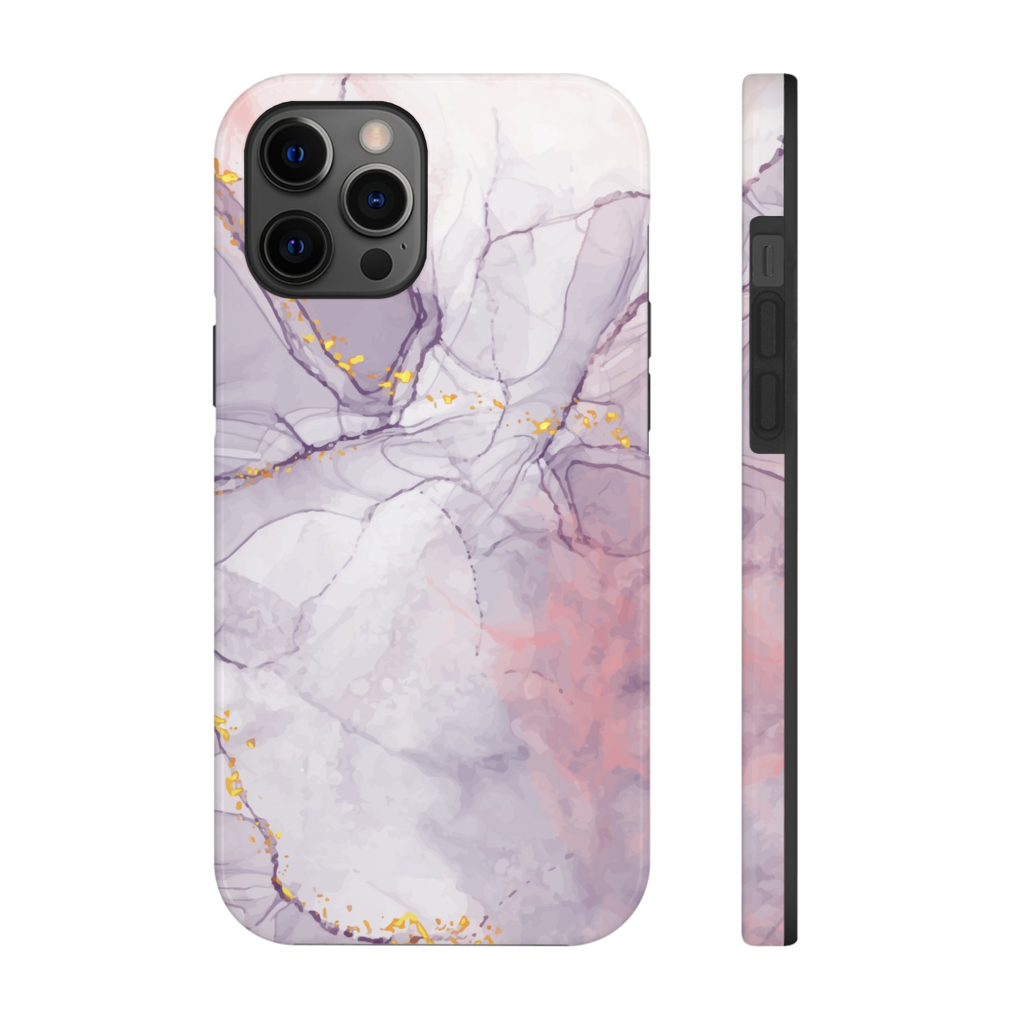 White Liquid Marble - iPhone Tough Cases iPhone 12 Pro Max - phone cases