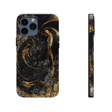 Golden Liquid Marble - iPhone Tough Cases iPhone 13 Pro Max - phone cases