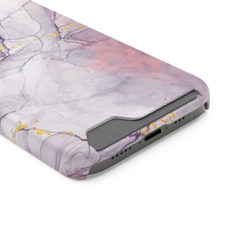 White Liquid Marble - Card Holder Cases - phone cases