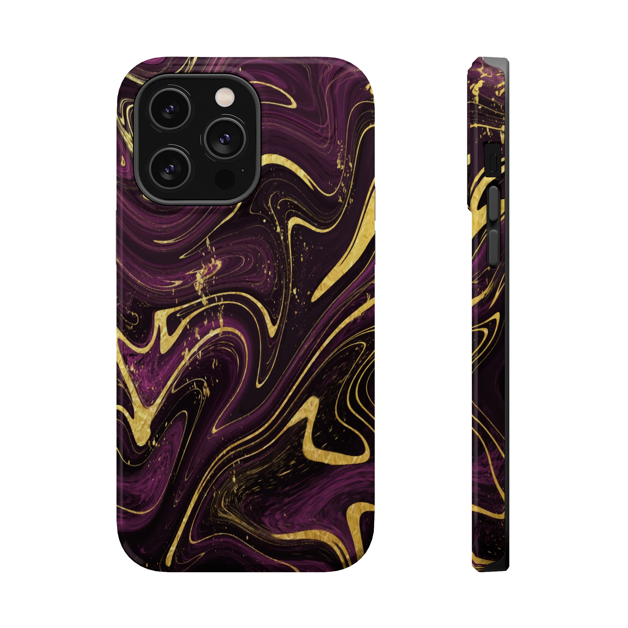 Golden liquid marble - MagSafe Cases iPhone 14 Pro Max Glossy - phone cases