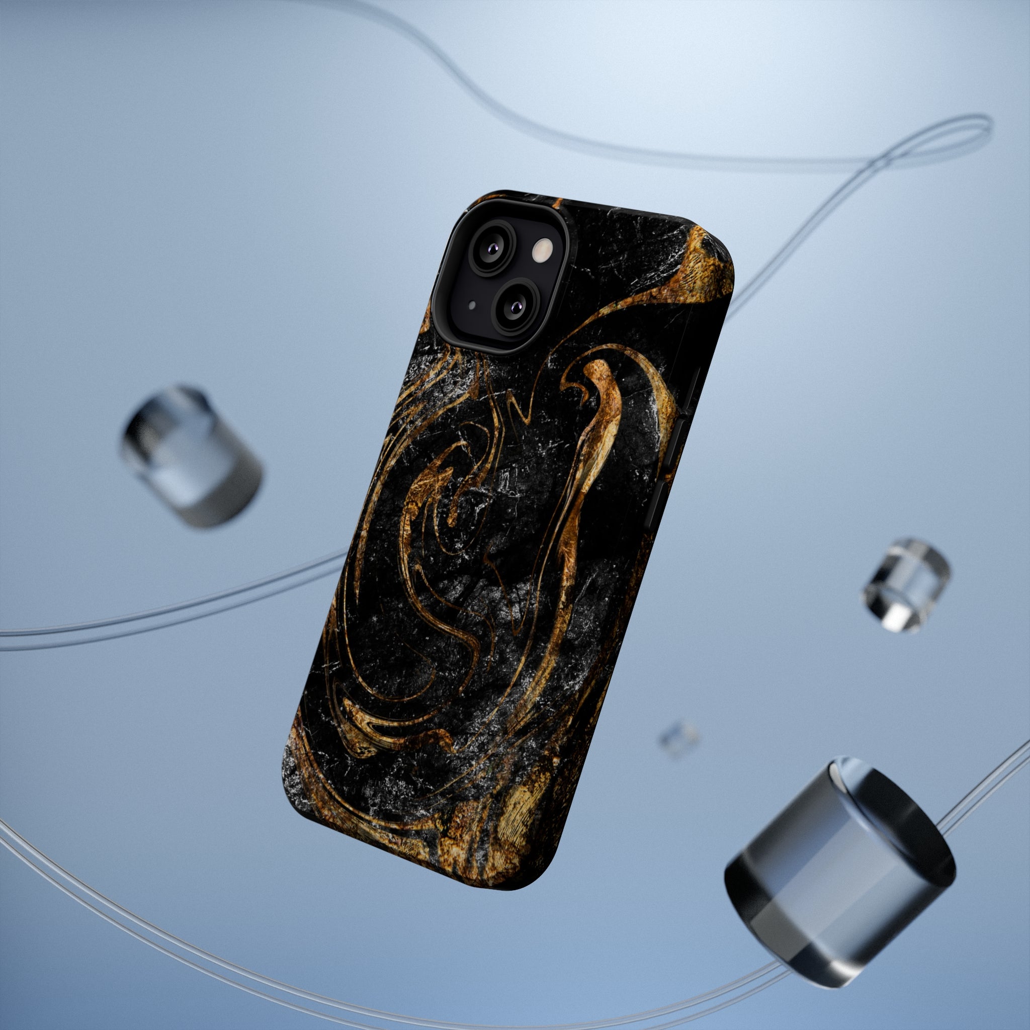 Golden Liquid Marble - MagSafe Cases - phone cases