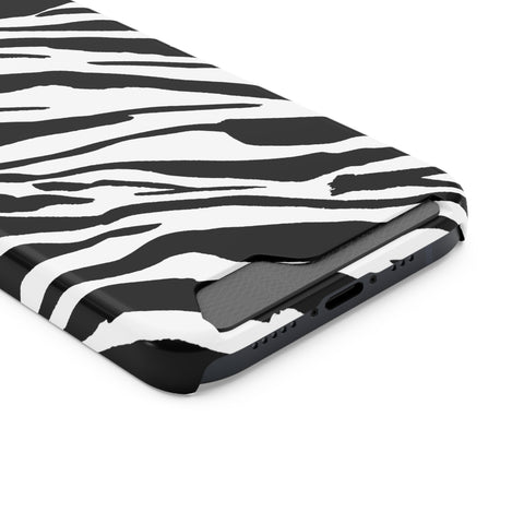 Zebra Black Wait - Card Holder Cases - phone cases