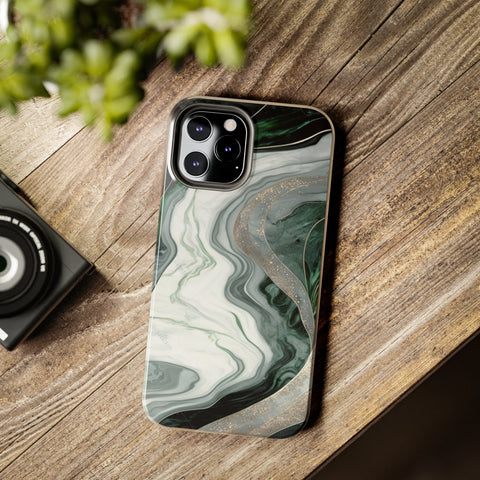 Green Marble - iPhone Tough Cases - phone cases