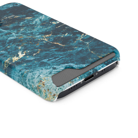 Liquid Blue marble - Card Holder Cases - phone cases