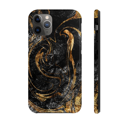 Golden Liquid Marble - iPhone Tough Cases iPhone 11 Pro - phone cases