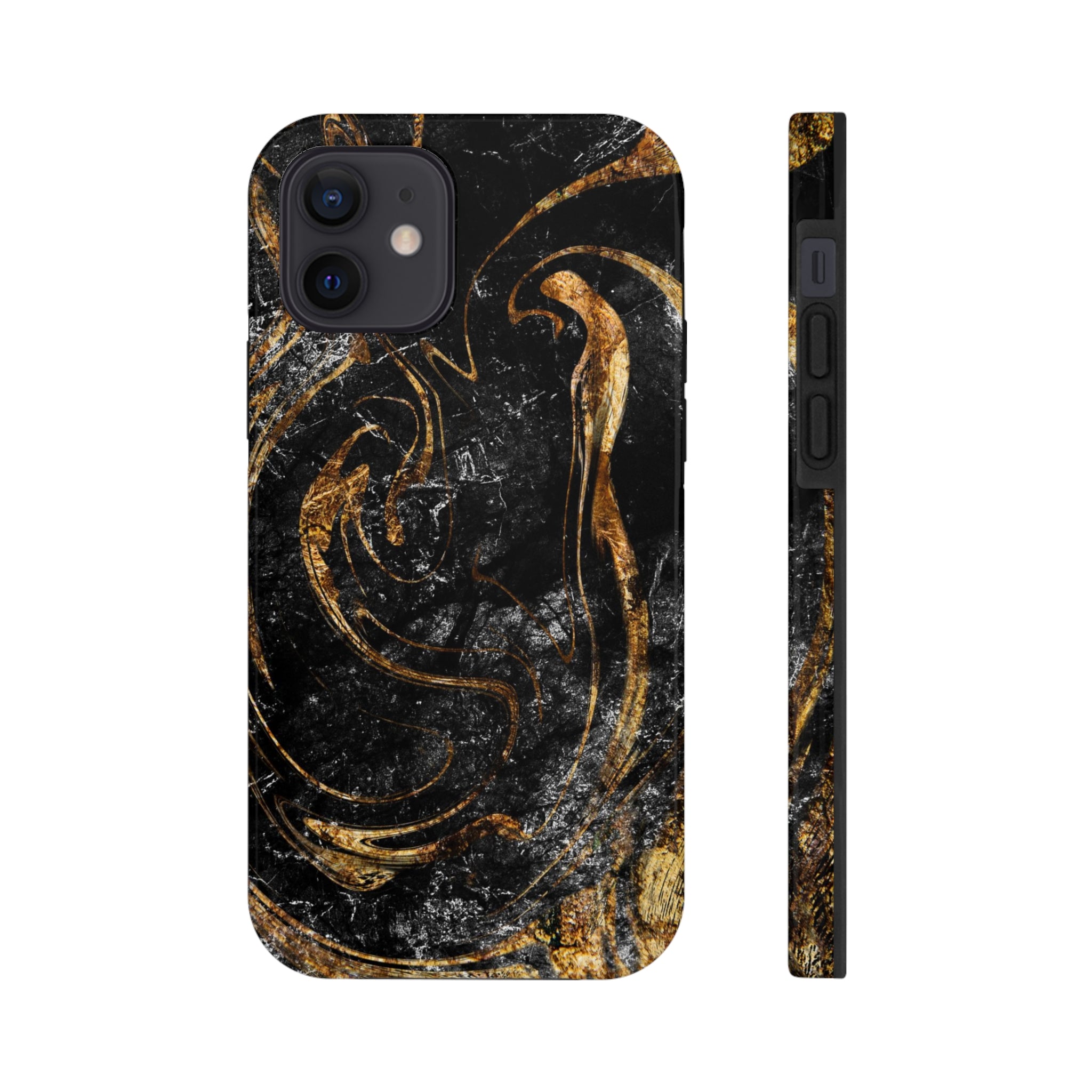 Golden Liquid Marble - iPhone Tough Cases iPhone 12 - phone cases