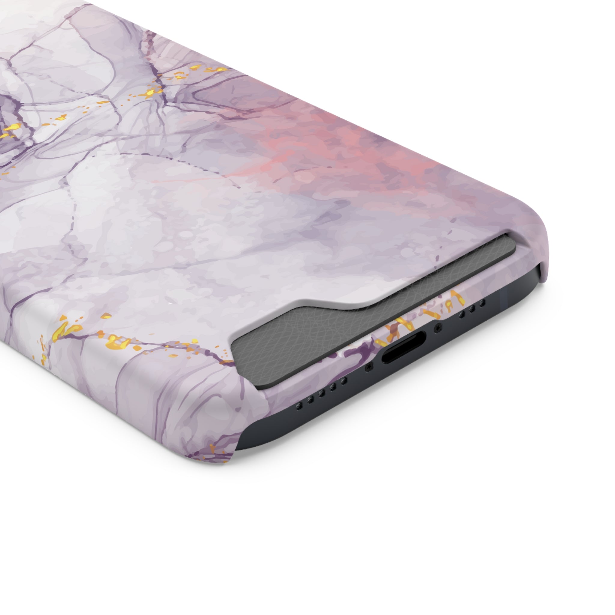 White Liquid Marble - Card Holder Cases - phone cases