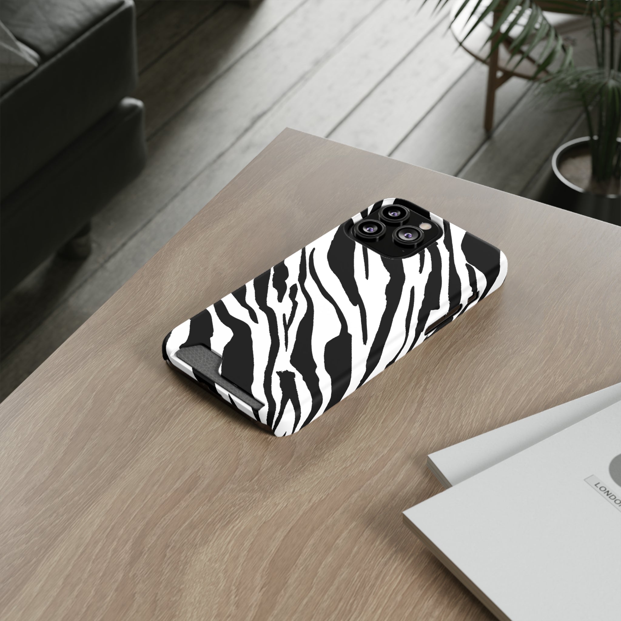 Zebra Black Wait - Card Holder Cases - phone cases