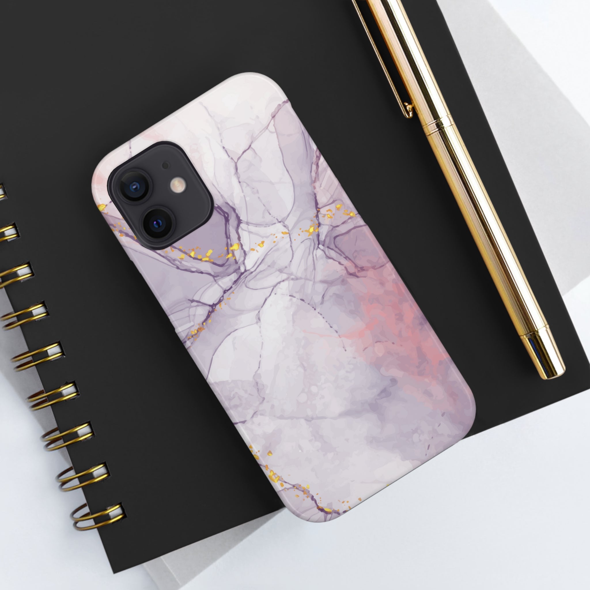 White Liquid Marble - iPhone Tough Cases - phone cases