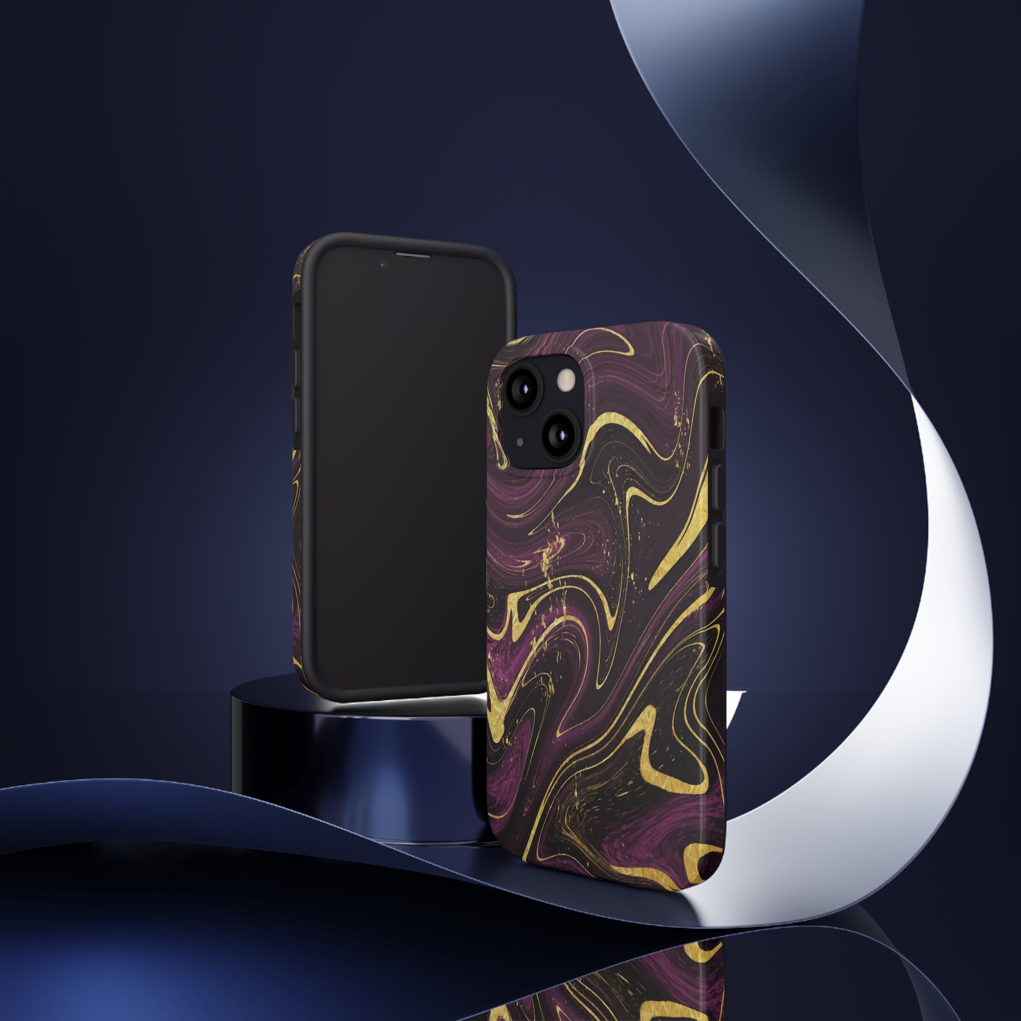 Golden liquid marble - iPhone Tough Cases - phone cases