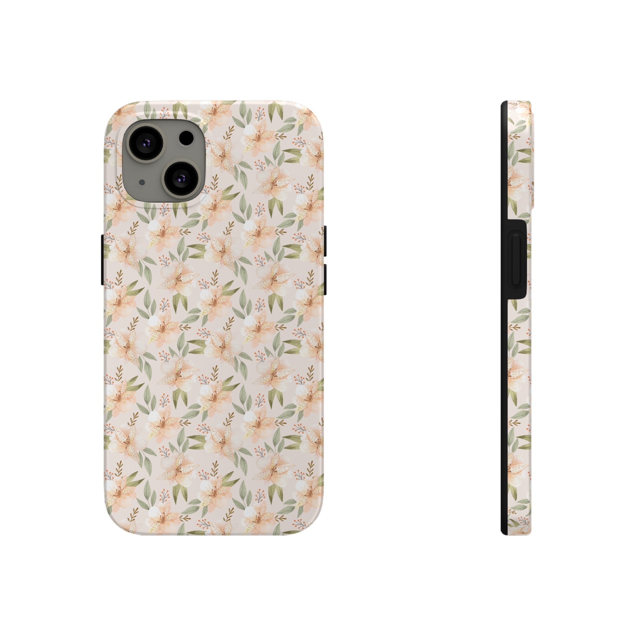 Pink Floral - iPhone Tough Cases iPhone 13 - phone cases