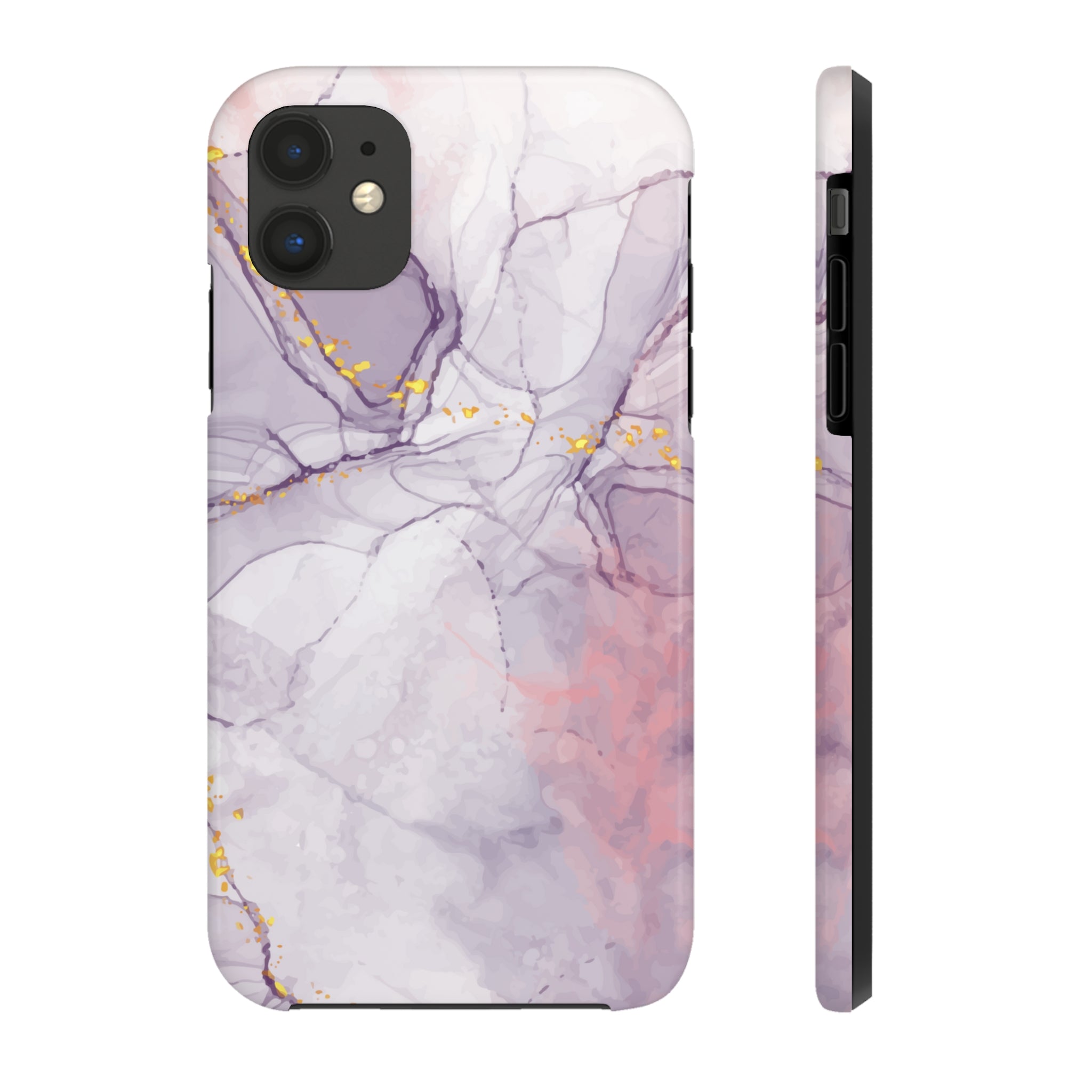 White Liquid Marble - iPhone Tough Cases iPhone 11 - phone cases