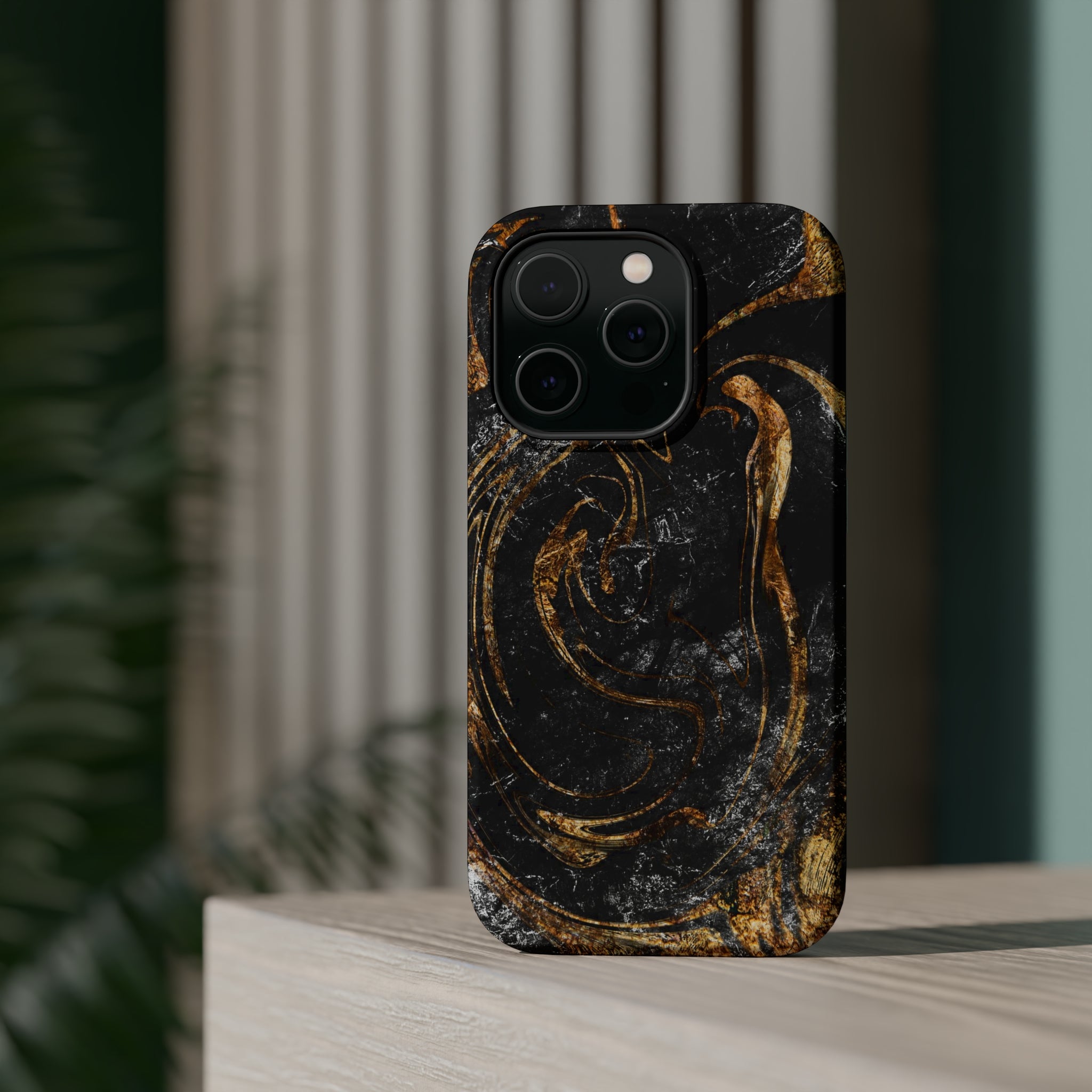 Golden Liquid Marble - MagSafe Cases - phone cases