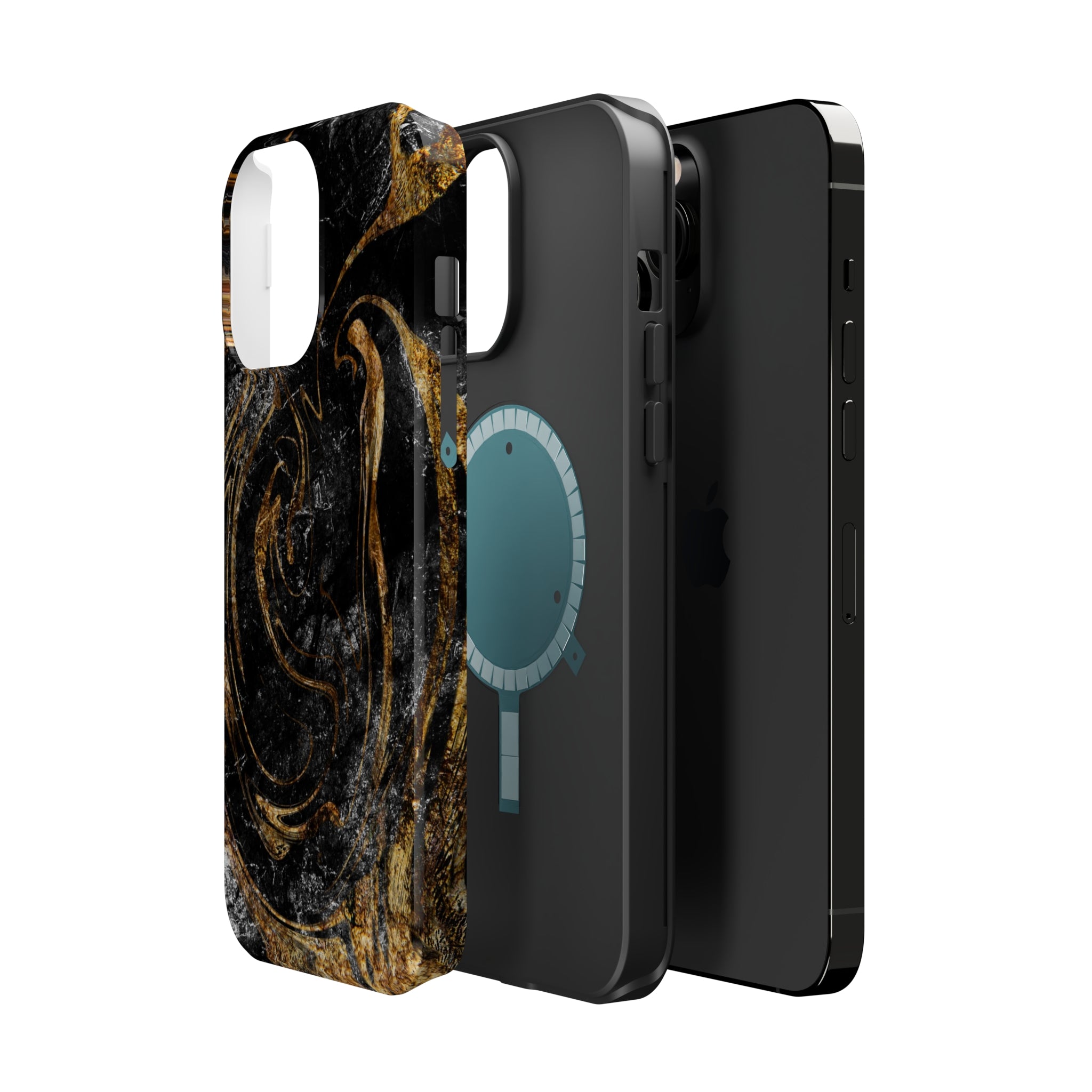 Golden Liquid Marble - MagSafe Cases - phone cases