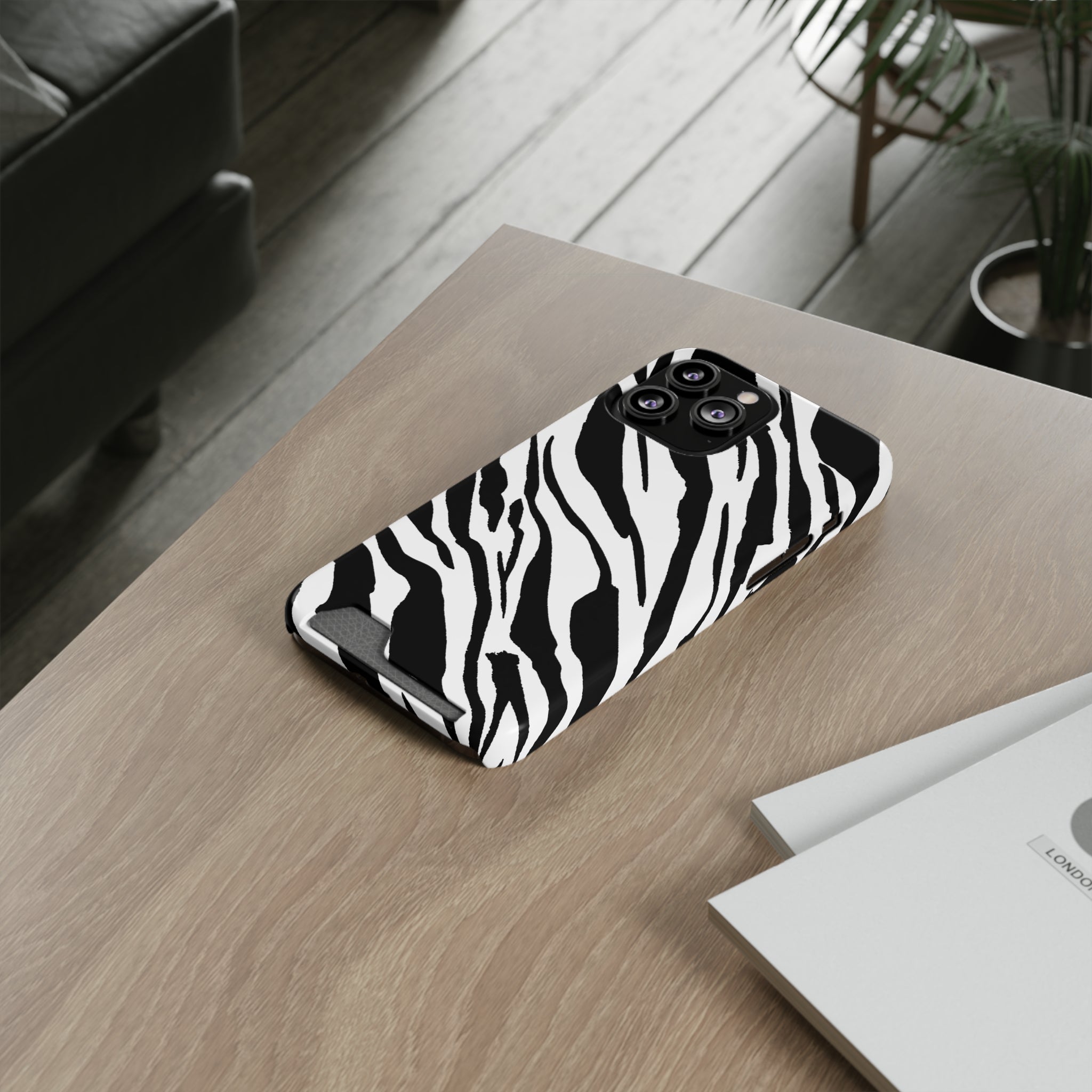 Zebra Black Wait - Card Holder Cases - phone cases