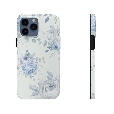 Classic Blue Floral - iPhone Tough Cases iPhone 13 Pro Max - phone cases