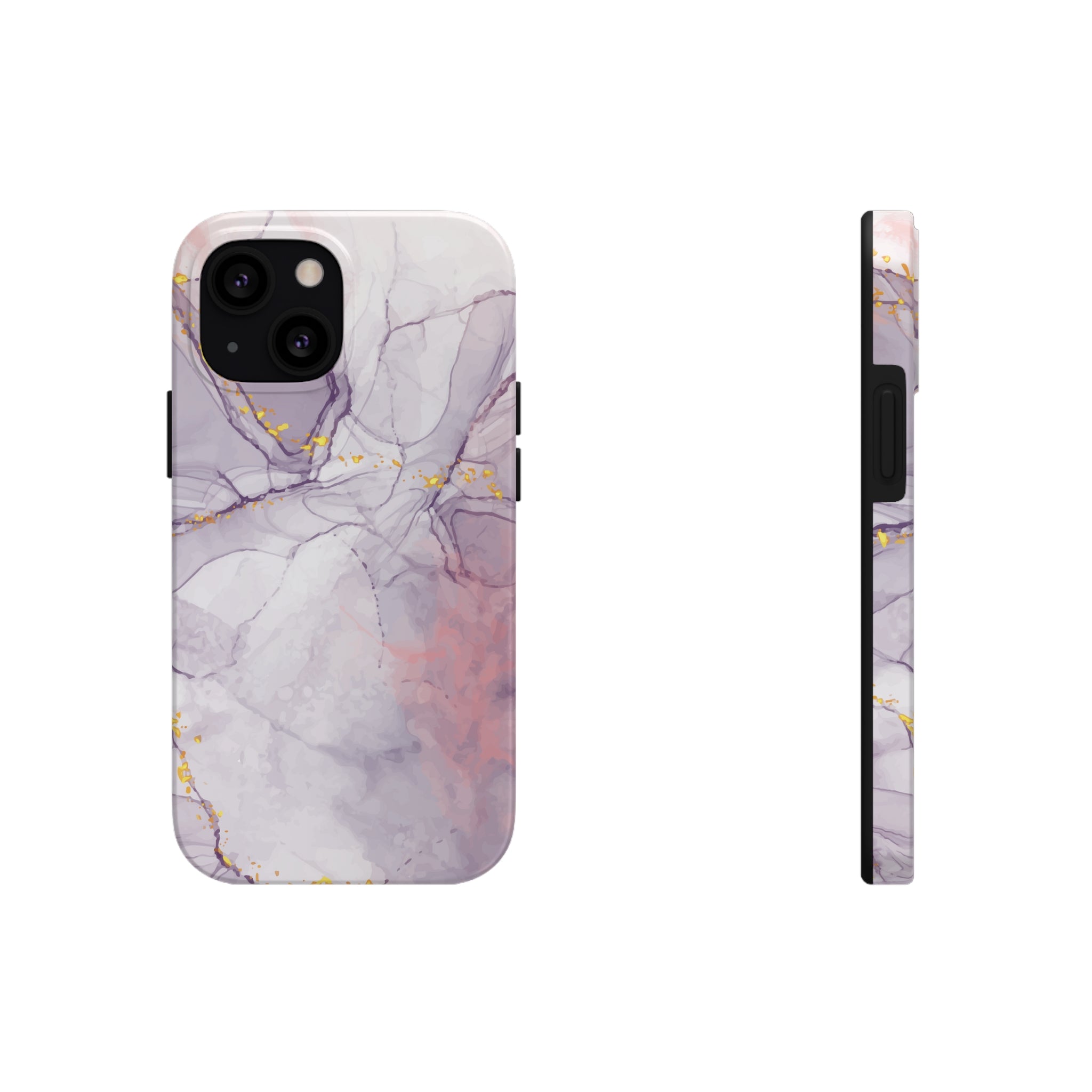 White Liquid Marble - iPhone Tough Cases iPhone 13 Mini - phone cases