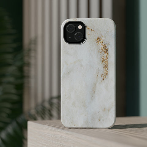 White Golden Marble - MagSafe Cases - phone cases