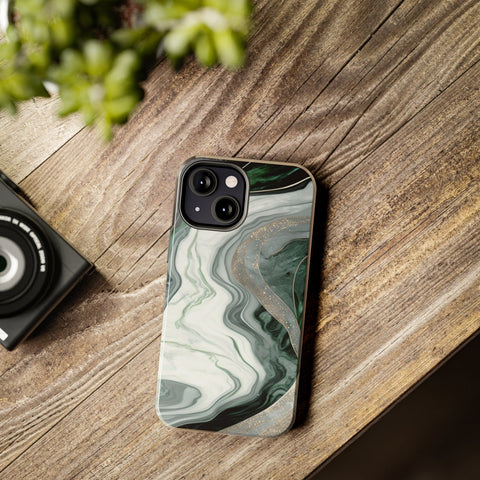 Green Marble - iPhone Tough Cases - phone cases