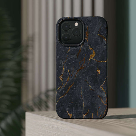 Black Golden Marble - MagSafe Cases - phone cases