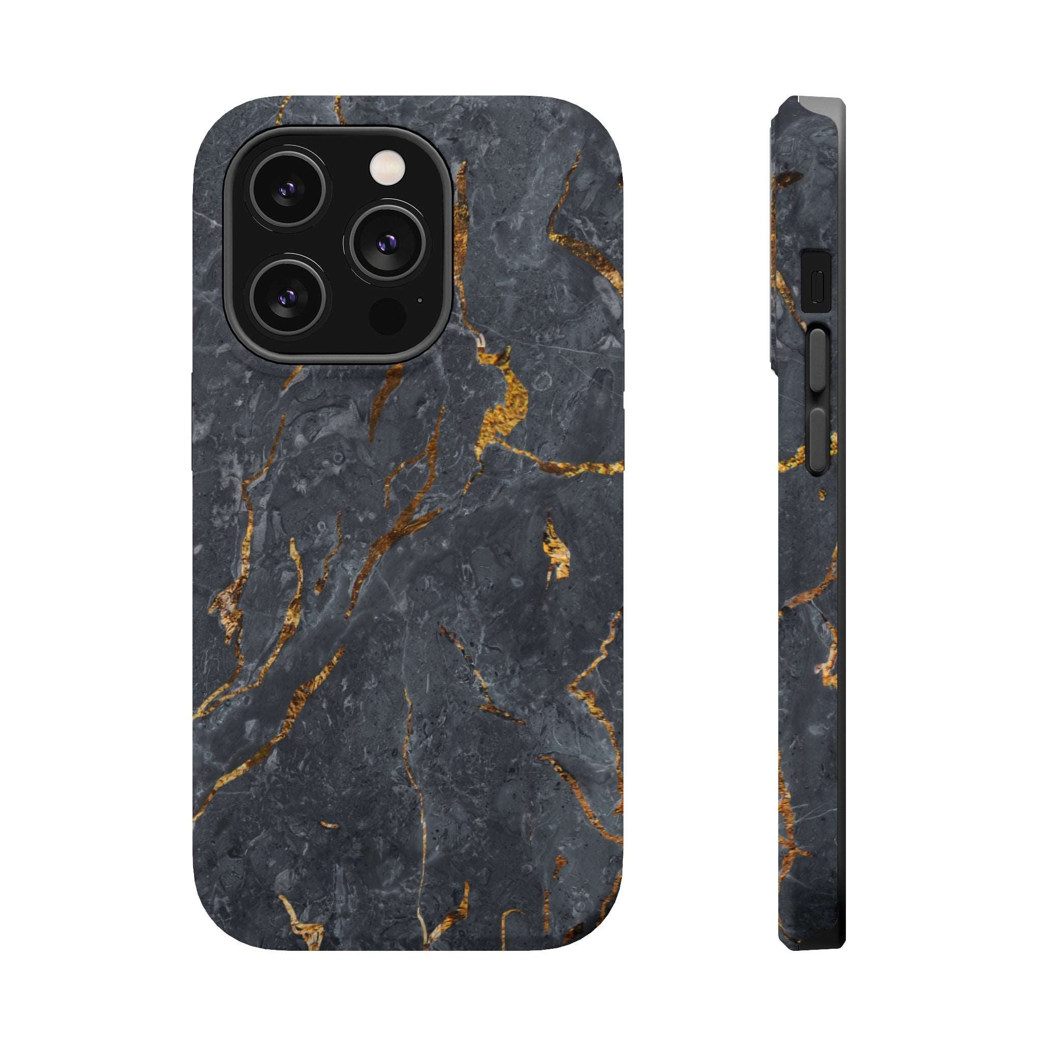 Black Golden Marble - MagSafe Cases - phone cases