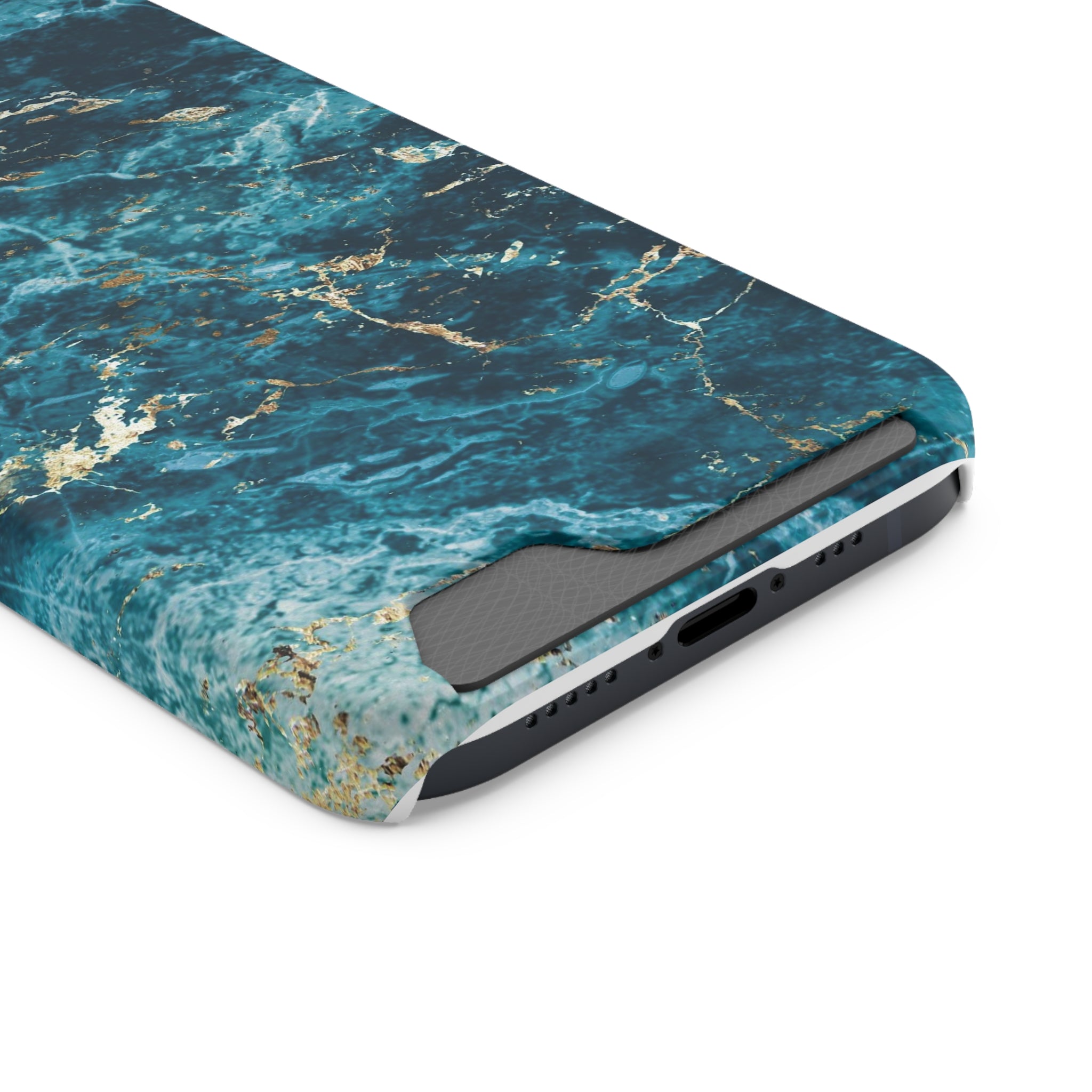 Liquid Blue marble - Card Holder Cases - phone cases