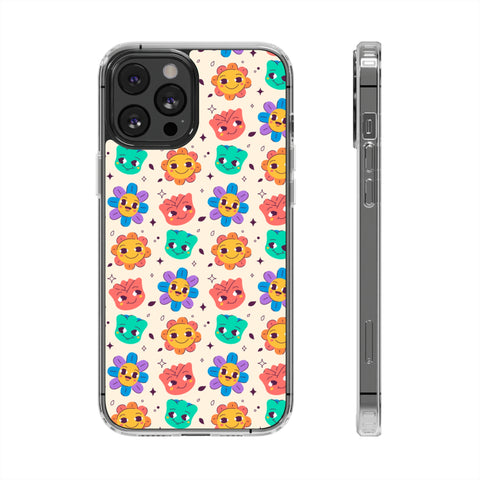 Face Floral - iPhone Clear Cases iPhone 12 Pro Max Without gift packaging - phone cases