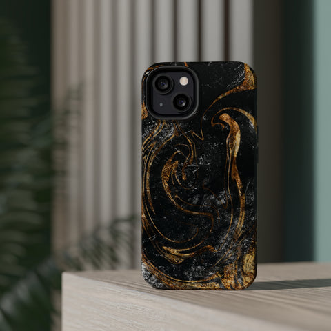 Golden Liquid Marble - MagSafe Cases - phone cases