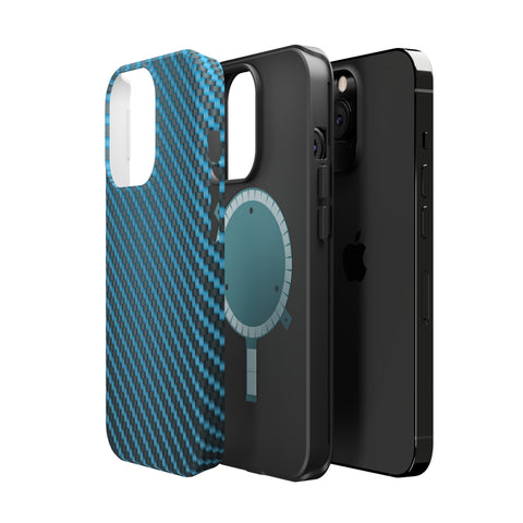 Blue carbon fiber - MagSafe Cases - phone cases