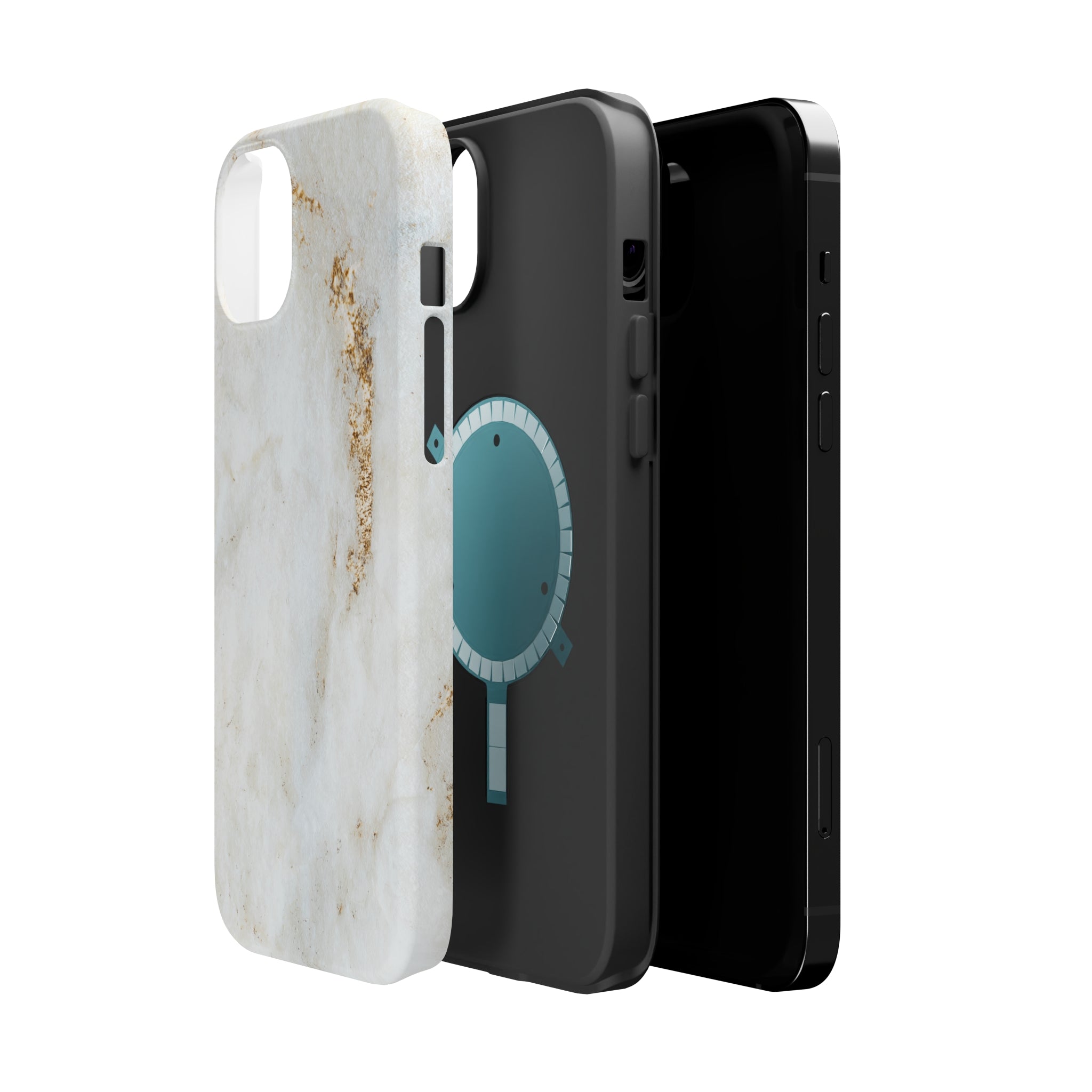 White Golden Marble - MagSafe Cases - phone cases