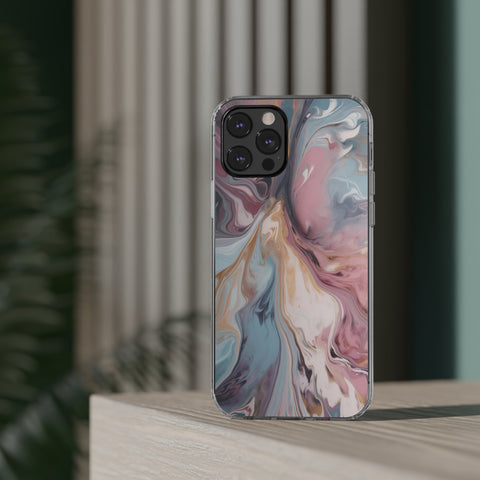 Liquid colored marble - iPhone Clear Cases - phone cases