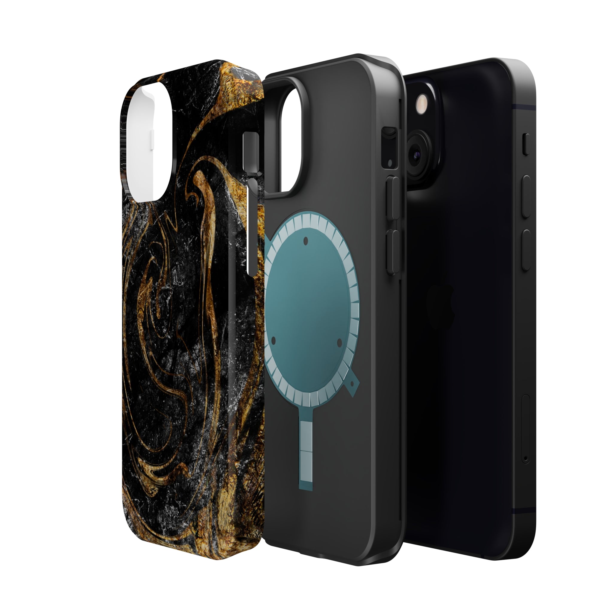 Golden Liquid Marble - MagSafe Cases - phone cases