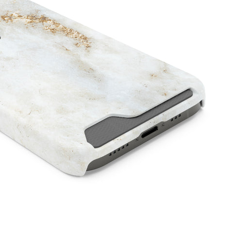 White Golden Marble - Card Holder Cases - phone cases