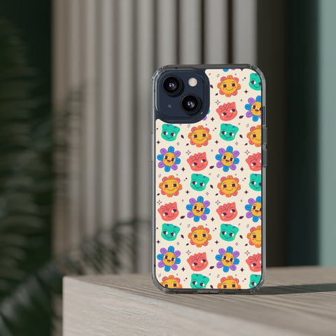 Face Floral - iPhone Clear Cases - phone cases