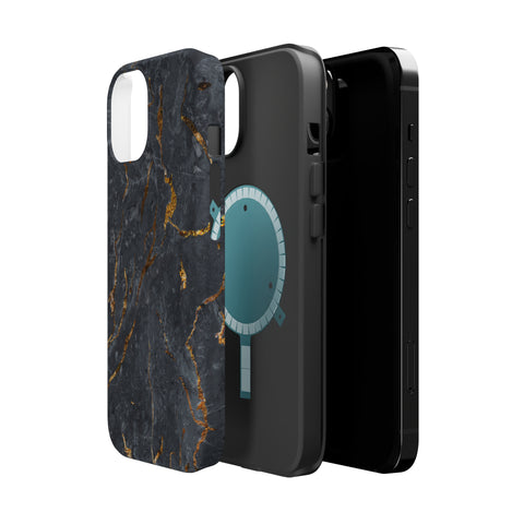 Black Golden Marble - MagSafe Cases - phone cases