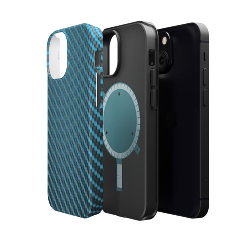 Blue carbon fiber - MagSafe Cases - phone cases